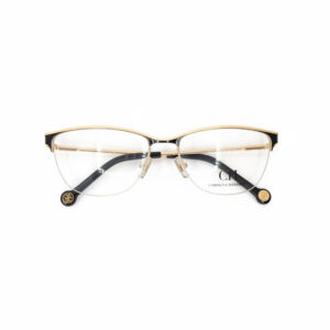 Lunettes de vue,monture percée (sans cerclage) en métal, de forme rectangulaire.